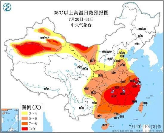 熱到月底，超長版高溫將影響超17省份