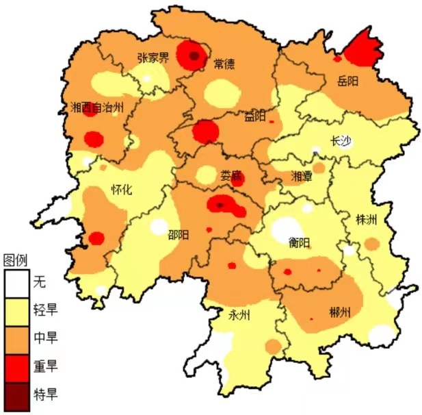 湖南發(fā)布今年首個氣象干旱預(yù)警！有些地區(qū)已達(dá)特級干旱