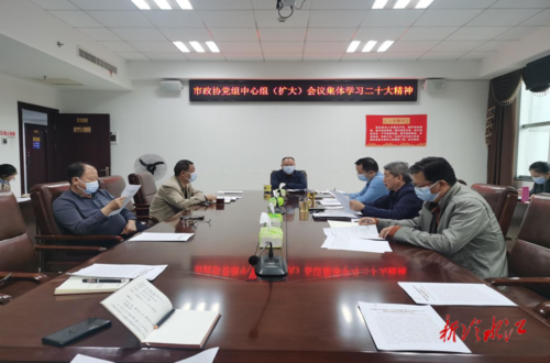 冷水江市政協黨組中心組召開會議傳達學習黨的二十大精神