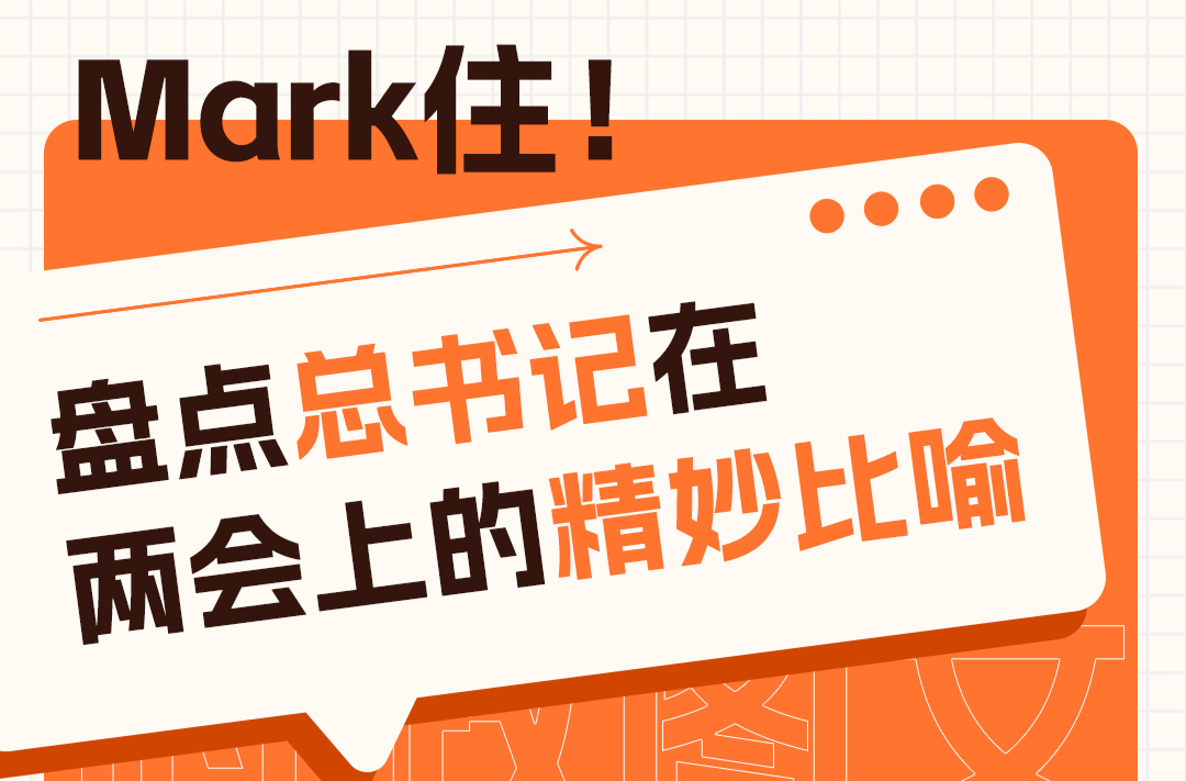 時政圖文丨Mark??！盤點總書記在兩會上的精妙比喻