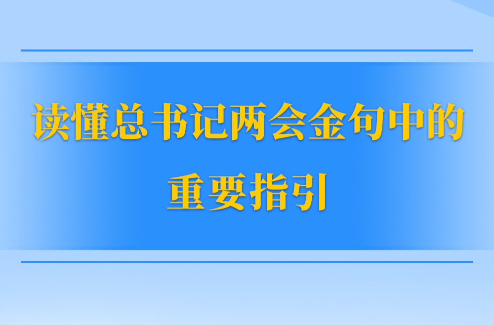 兩會第一觀察｜讀懂總書記兩會金句中的重要指引