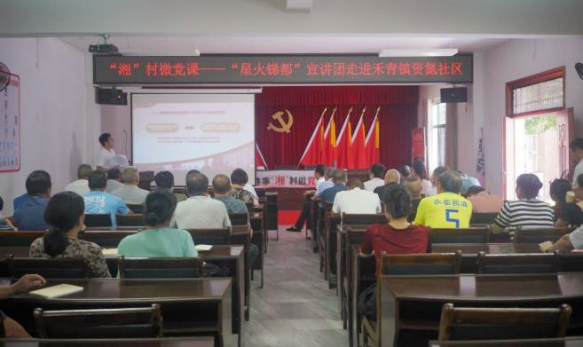 賡續紅色傳統 激揚發展動能 “星火銻都”宣講團走進禾青鎮資氮社區