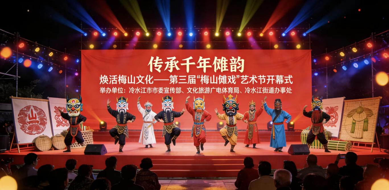 传承千年傩韵 焕活梅山文化 第三届 “梅山傩戏” 艺术节在冷水江启幕