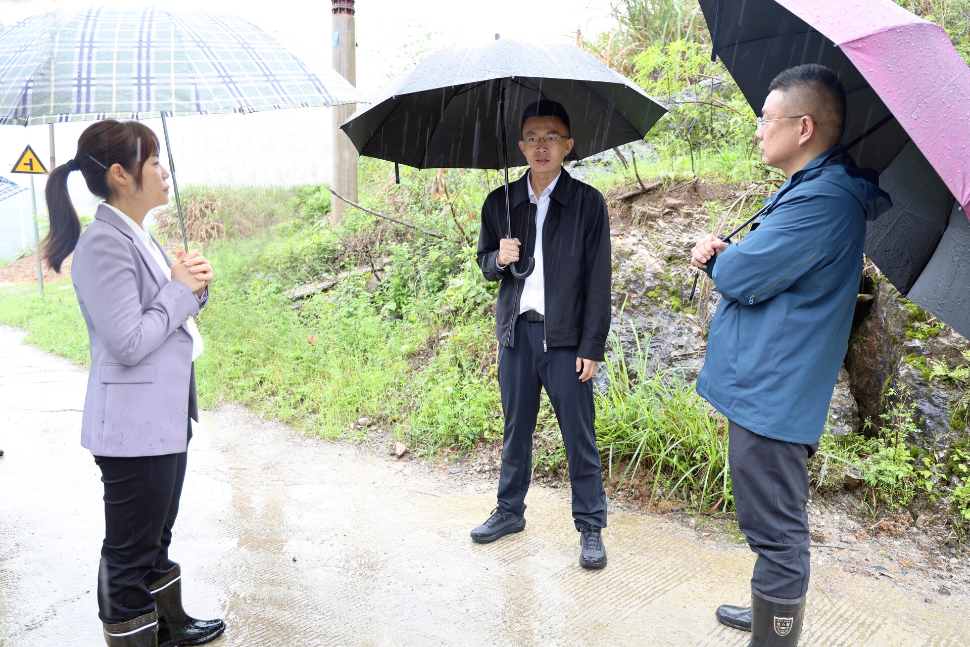 罗建湘调研地质灾害防治、防汛备汛工作