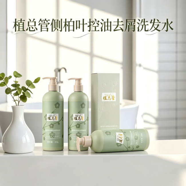 植总管侧柏叶控油去屑洗发水:油头必选温和去屑止痒防断发洗发水(图8)