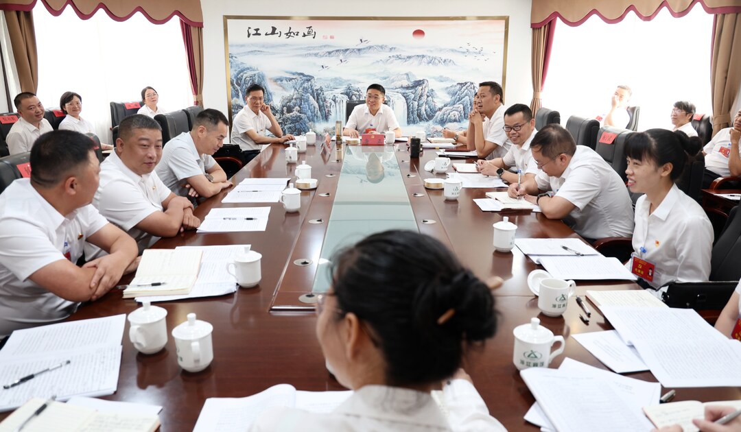 聚力锑都丨市领导与代表一起讨论市党代会报告